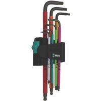 Wera 950/7 Blacklaser Multicolour Magnet 1 Metric Hex-Plus L-Key Set 7 Pieces (207FU)