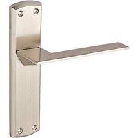 Smith & Locke Marloes Fire Rated Latch Lever Door Handles Pair Brushed Nickel (207HY)