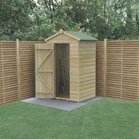 Forest Beckwood 4' x 3' (Nominal) Apex Shiplap Timber Shed with Base & Assembly (207RF)