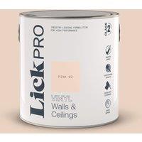 LickPro 2.5Ltr Pink 02 Vinyl Matt Emulsion Paint (207TM)