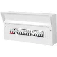 MK Sentry 21-Module 15-Way Populated High Integrity Dual RCD Consumer Unit (207VF)