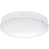 Saxby Forca Outdoor Round LED Bulkhead Gloss White 8/12/15W 1800lm (207VX)