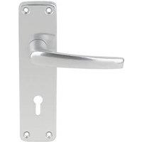 Smith & Locke Contract Fire Rated Lever Lock Door Handle Pair Satin Anodised Aluminium (2089R)