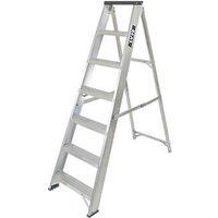 Lyte Aluminium 1.7m 8 Step Swingback A Frame Step Ladder (208FG)