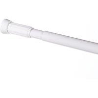 Straight Extendable Shower Curtain Rail Aluminium White 700-1200mm (208HF)