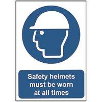 Essentials "Safety Helmets Must Be Worn" Sign 420mm x 297mm (208HL)