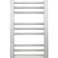 Time 560mm x 380mm 502BTU Silver Flat Designer Towel Radiator (208KL)