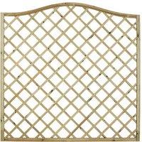 Forest Hamburg Lattice Curved Top Garden Screens 6' x 6' 9 Pack (20907)