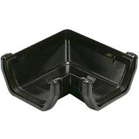 FloPlast uPVC 90 Square Gutter Angle Black 114mm (20922)