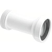 McAlpine Rigid Straight WC Connector White 260mm (209JJ)