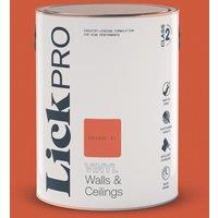 LickPro 5Ltr Orange 01 Vinyl Matt Emulsion Paint (209TM)
