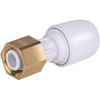 Hep2O Plastic Push-Fit Straight Tap Connector 22mm x 3/4" (2104F)