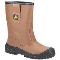 Amblers FS142 Size 10 Tan Water-Resistant Steel Toe Cap Safety Rigger Boots (210JV)