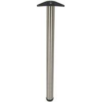 Rothley Worktop Leg Brushed Steel 870-895mm (210PR)