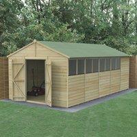 Forest Beckwood 10' x 19' 6" (Nominal) Apex Shiplap Timber Shed (210PW)