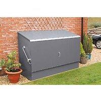 Trimetals 6' 6" x 3' (Nominal) Pent Metal Bike Store with Base Anthracite Grey (210RY)