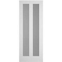 2-Clear Light Primed White Wooden Shaker Internal Door 1981mm x 686mm (211FA)