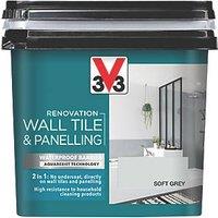 V33 750ml Soft Grey Satin Tile Paint (211FW)