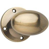 Designer Levers Oval Mortice Door Knob Pair Antique Brass 55mm (211KK)