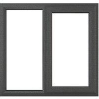 Crystal Right-Hand Opening Clear Double-Glazed Casement Anthracite on White uPVC Window 1190mm x 1190mm (212JK)