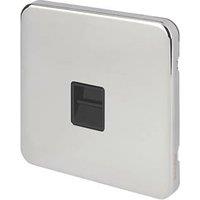 Schneider Electric Lisse Deco 1-Gang Master Polished Chrome with Black Inserts (213FF)