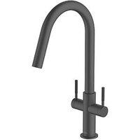 Clearwater Topaz J-Spout Monobloc Mixer Tap Matt Black (213FJ)