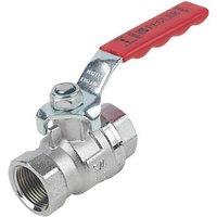 Pegler PB500 Compression Full Bore 3/4" Lever Ball Valve with Red Handle (2148V)