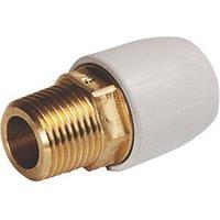 Hep2O Plastic Push-Fit Adapting Male Coupler 10mm x 1/2" (214FJ)