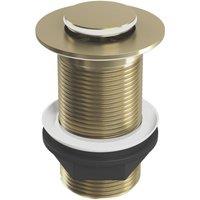 ETAL Unslotted Push Button Basin Waste Brushed Brass 60mm (214VN)