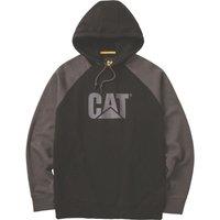 CAT Raglan Hooded Sweatshirt Sweat Shirts Black 3X Large 50" Chest (214XJ)