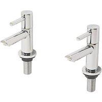 Swirl Essential Bathroom Basin Taps Chrome (21559)