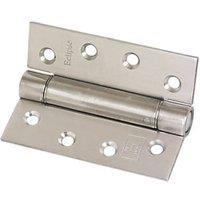 Eclipse Satin Stainless Steel Ungraded Fire Rated Adjustable Self-Closing Hinges 102mm x 76mm 2 Pack (21577)