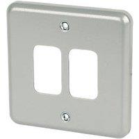 MK Grid Plus 2-Module Grid Faceplate Grey (21599)