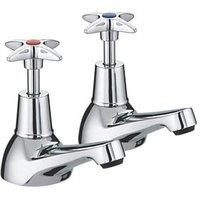 Bristan 5412 Cross Head Pillar Bath Taps 1 Pair (216JE)