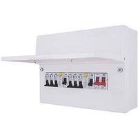 British General Fortress 12-Module 6-Way Populated High Integrity Dual RCD Consumer Unit (216PX)