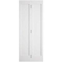 Primed White Wooden 2-Panel Shaker Internal Bi-Fold Door 1981mm x 762mm (217FA)