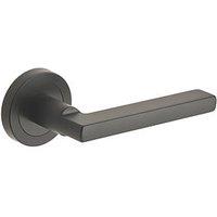 Designer Levers Scylla Lever on Rose Door Handle Pair Matt Black (217KK)