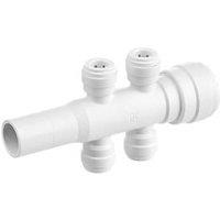 Flomasta Plastic Push-Fit Reducing 4 Port Manifold 22mm x 10mm (217KR)