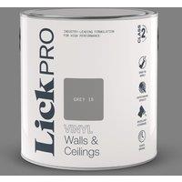 LickPro 2.5Ltr Grey 15 Vinyl Matt Emulsion Paint (217TM)