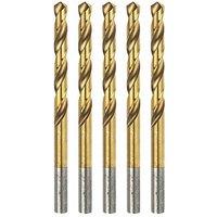 Erbauer Straight Shank Metal Drill Bits 6mm x 93mm 5 Pack (21842)