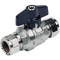 Pegler PB300T Compression Full Bore 15mm Tee Ball Valve with Blue Handle (21860)
