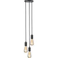 Knightsbridge Contemporary Style 3-Light Pendant Matt Black (218GA)