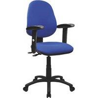 Nautilus Designs Java 200 Medium Back Task/Operator Chair Height Adjustable Arms Blue (218PK)