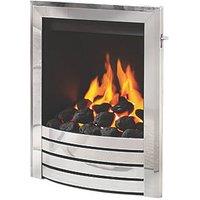 Be Modern Design Chrome Slide Control Inset Gas Manual Fire 510mm x 173mm x 605mm (218TT)