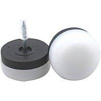 Essentials White Round Pinned Nail-In Glides 22mm x 22mm 40 Pack (218XG)