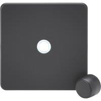 Knightsbridge Screwless 1-Gang Modular Dimmer Switch Anthracite (219YA)