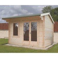 Shire Marlborough 14' x 12' (Nominal) Reverse Apex Timber Log Cabin (2205X)