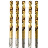 Erbauer Straight Shank Metal Drill Bits 9mm x 125mm 5 Pack (22091)
