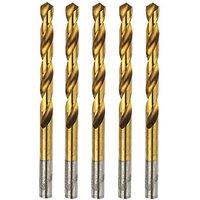 Erbauer Straight Shank Metal Drill Bits 9mm x 125mm 5 Pack (22091)