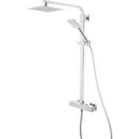 Quad Rear-Fed Exposed Chrome Thermostatic Bar Mixer Shower (220CH)